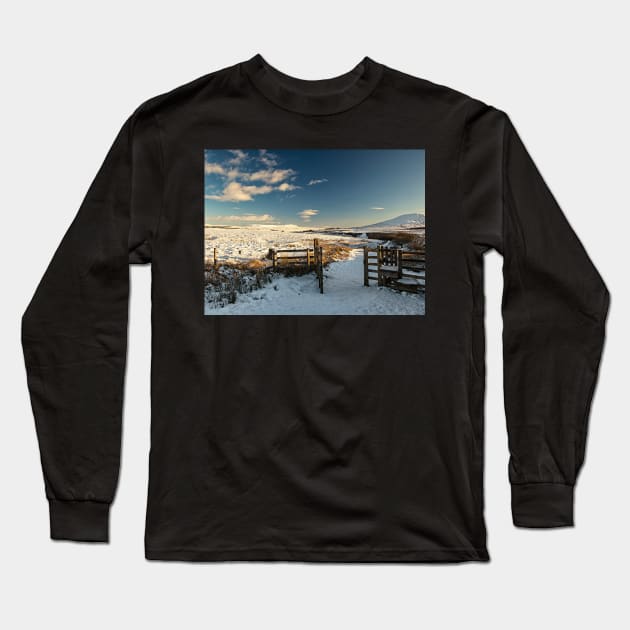 Ribble Valley To Pen-Y-Ghent Long Sleeve T-Shirt by Reg-K-Atkinson